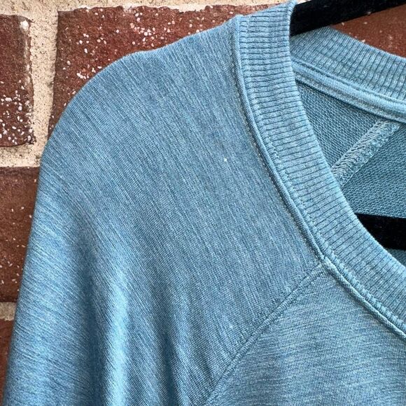 Athleta Mindset Sweatshirt heathered turquoise blue women's XL NEW - Picture 5 of 7